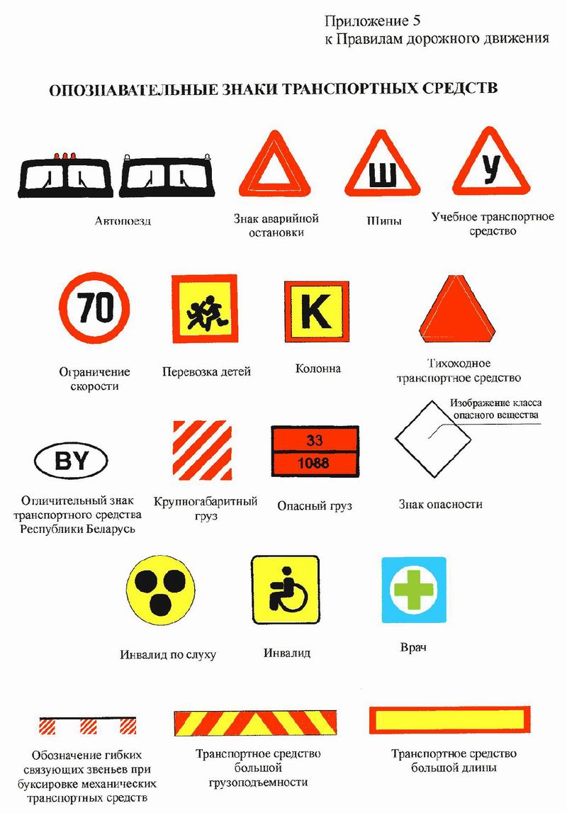 Опознавательные знаки транспортных средств